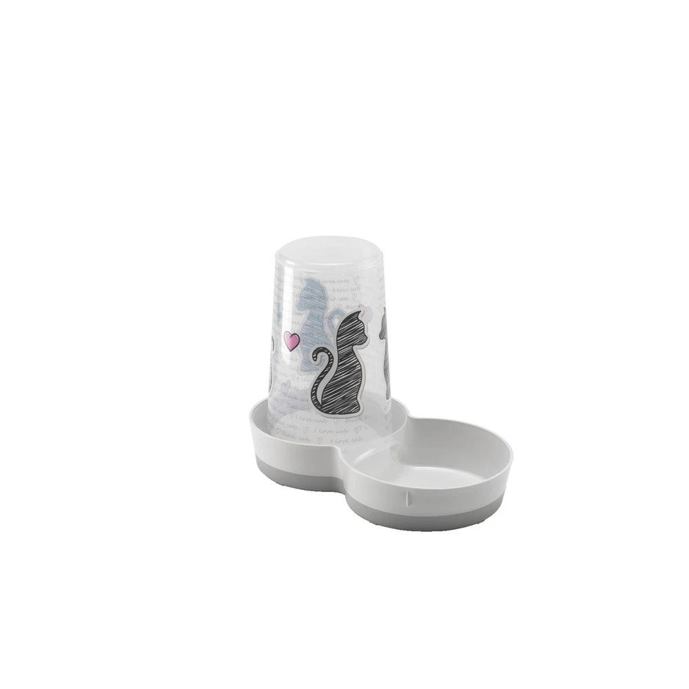 Karlie Futterspender Wasserspender Für Katzen Cats In Love Mit Vorratsfunktion 4 Karlie Futterspender Wasserspender Für Katzen Cats In Love Mit Vorratsfunktion – Bild 2