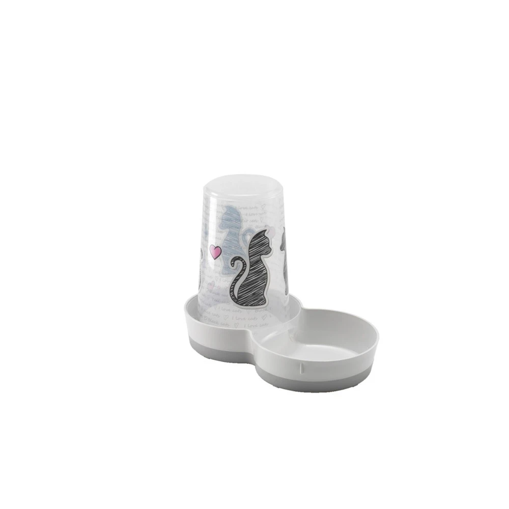 Karlie Futterspender Wasserspender Für Katzen Cats In Love Mit Vorratsfunktion 5 Karlie Futterspender Wasserspender Für Katzen Cats In Love Mit Vorratsfunktion – Bild 3