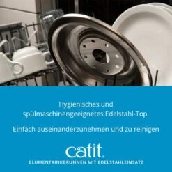 Catit Blumentrinkbrunnen Mit Edelstahl Einsatz -Günstiges Futter Katze Geschäft catit blumentrinkbrunnen mit edelstahl einsatz 1662547575