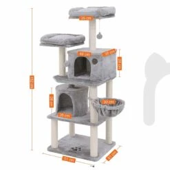 FEANDREA Katzen Kratzbaum Mit 2 Höhlen 29 FEANDREA Katzen Kratzbaum Mit 2 Höhlen -Günstiges Futter Katze Geschäft feandrea katzen kratzbaum mit 2 hoehlen 1553179809