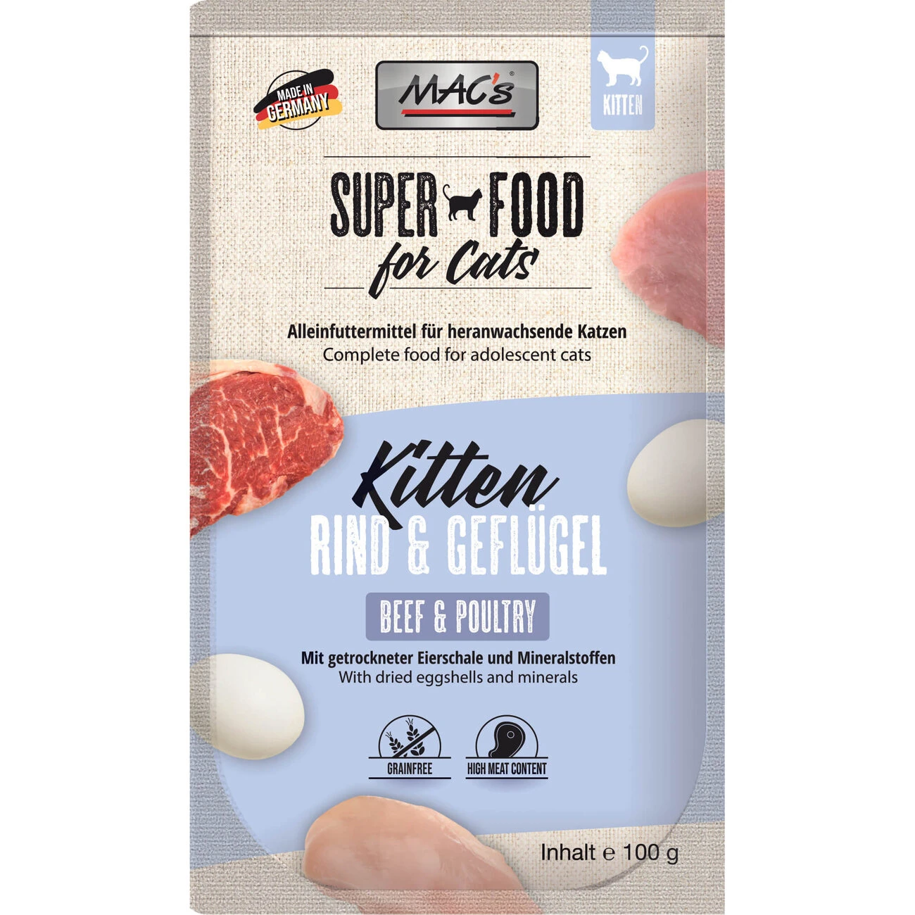 MACs Cat Pouch Kitten Super Food 4 MACs Cat Pouch Kitten Super Food – Bild 2