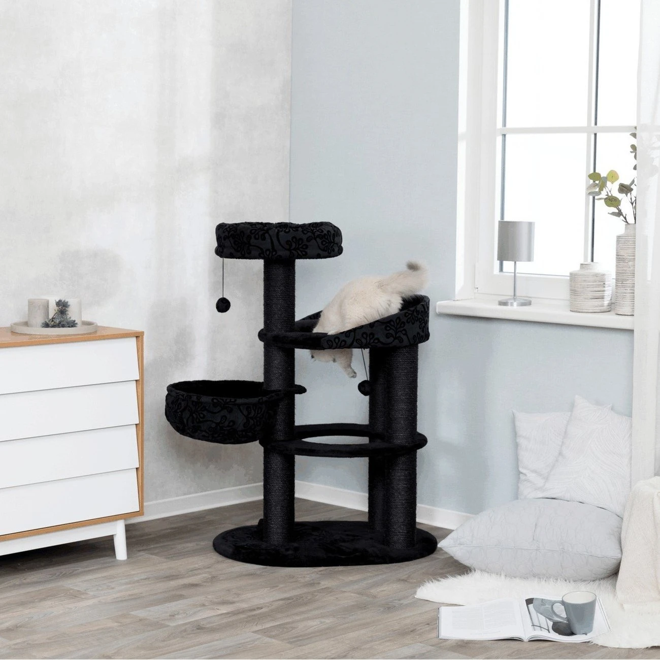 TRIXIE Kratzbaum Schwarz Filippo 4 TRIXIE Kratzbaum Schwarz Filippo – Bild 2